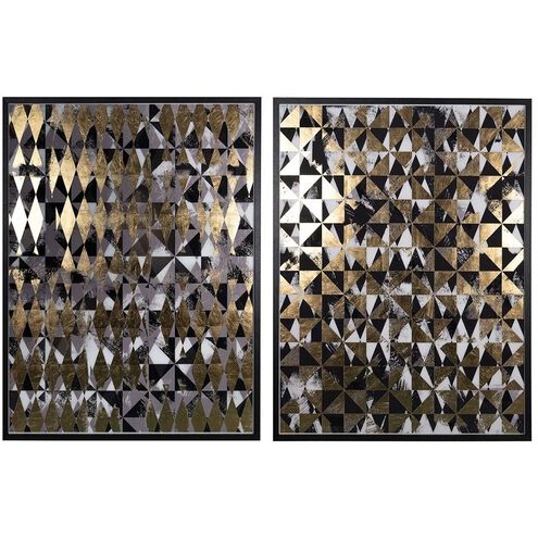 Overprint Black Luxe Art, Set Of 2